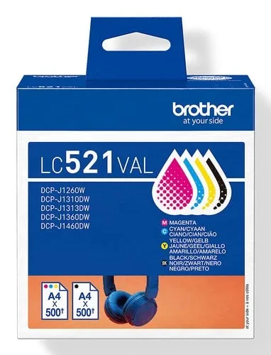 Brother DCP-J1460DW 3 en 1 + Cartouche LC521 4 couleurs — vue 8