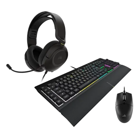 Corsair Pack Corsair K55 PRO/ HS35 V3/ KATAR PRO XT FILAIRE — vue 1
