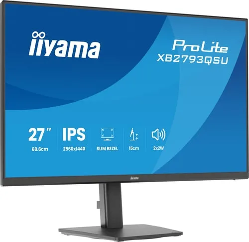 Iiyama Prolite XB2793QSU-B1 - 27" QHD 75Hz IPS 1ms Pivot Adaptive Sync