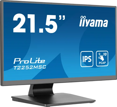 Iiyama ProLite T2252MSC-B2 - 22" FHD Tactile 5ms HDMI DisplayPort USB — vue 3