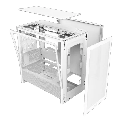 NZXT H3 Flow Blanc - MT/Sans Alim/mATX
