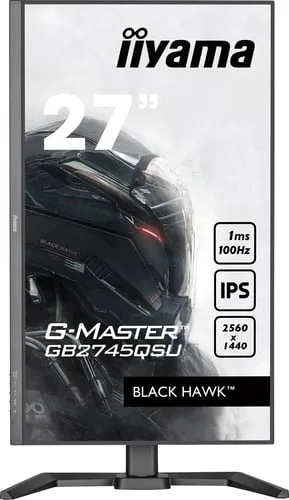 Iiyama G-Master Black Hawk GB2745QSU-B2 - 27" WQHD 100Hz IPS 1ms Pivot Adaptive Sync