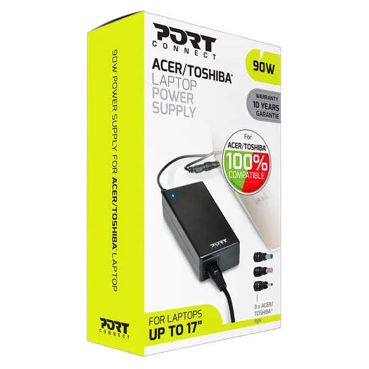 Port Chargeur secteur 90W ACER/TOSHIBA - 3 embouts