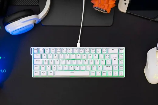 The G-LAB Keyz Titanium HE 65% - Magnétique - Filaire - RGB - Blanc