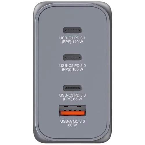 Verbatim GNC-240 GaN Charger 4 Port 240W USB A/C
