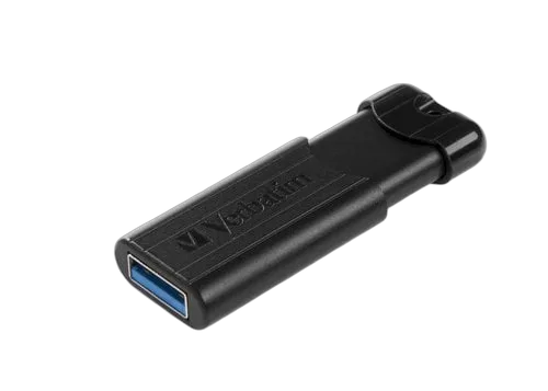 Verbatim USB DRIVE 3.0 128GB PINSTRIPE BLACK — vue 1