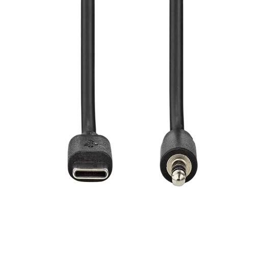 Nedis Câble USB-C vers Jack 3.5mm mâle/mâle - 1m - Noir