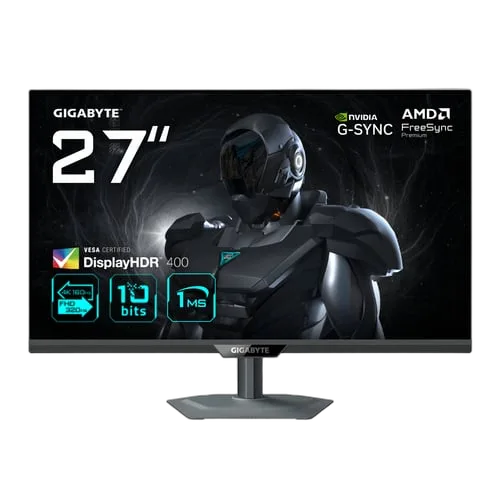 Gigabyte G27U - 27" 4K/160Hz ou FHD/320Hz Fast-IPS 1ms Pivot Compatible G-Sync, vue 1