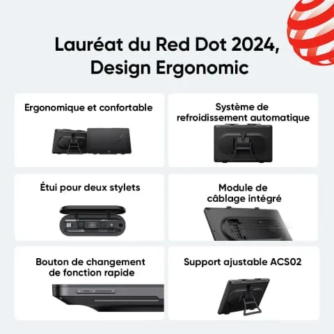 XPPEN Artist Pro 24 Gen 2 4K MD240UH-EU - 5080LPI 24" Noir — vue 9