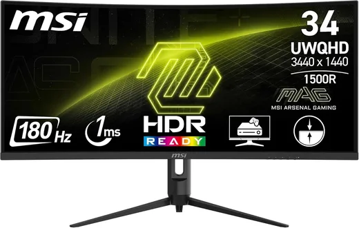 MAG 34"CURVE UWQHD/180Hz/VA/4ms/AdaptiveSync