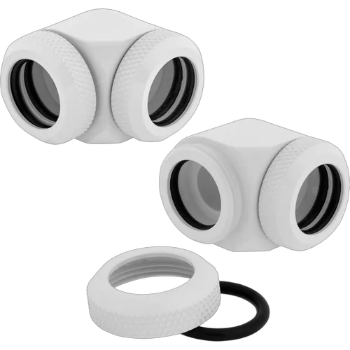 Corsair Fittings 90° Hydro X XF Hardline - 14mm Blanc (x2)