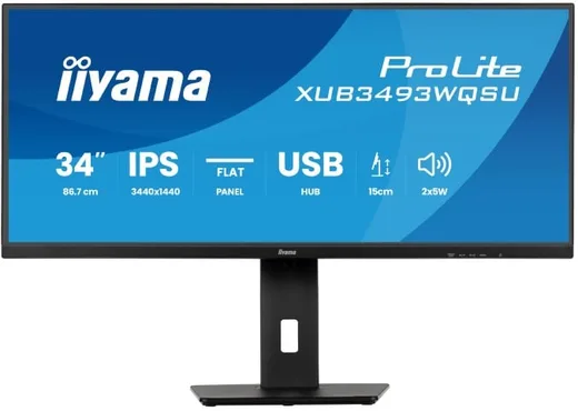 Iiyama XUB3493WQSU-B6 - 34" UWQHD 120Hz IPS PIP FreeSync