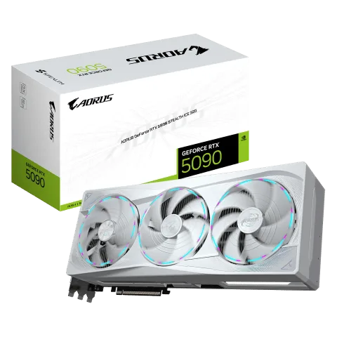 Gigabyte AORUS GeForce RTX 5090 STEALTH ICE 32G — vue 1