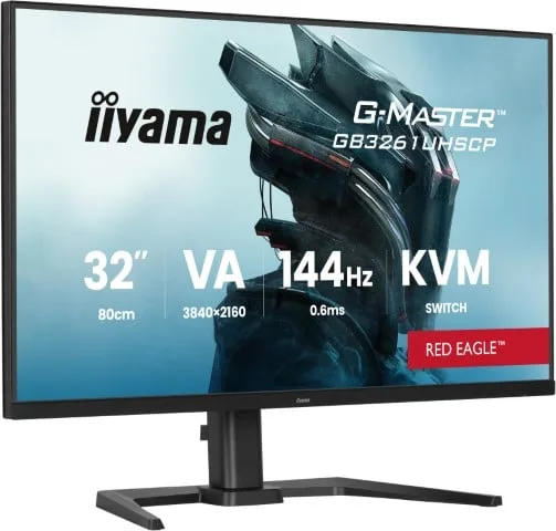 Iiyama GB3261UHSCP-B1 - 32" 4K 144Hz VA 0.6ms USB-C KVM FreeSync Premium