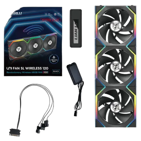 Lian-Li UNI FAN SL ARGB PWM - Pack de 3 120mm - Noir - REVERSE