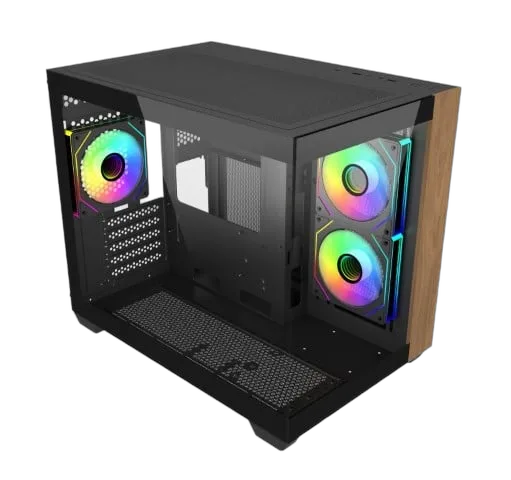 Cooler Master Elite 481 Wood Noir - mT/Sans Alim/mATX