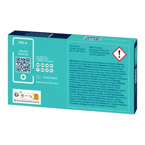 ARCTIC MX-6 Pâte Thermique avec nettoyant - 4g