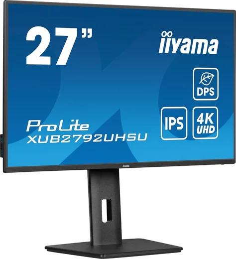Iiyama PROLITE XUB2792UHSU-B6 - 27" 4K 60Hz IPS 4ms Pivot USB-C HP économie d'énergie dynamique
