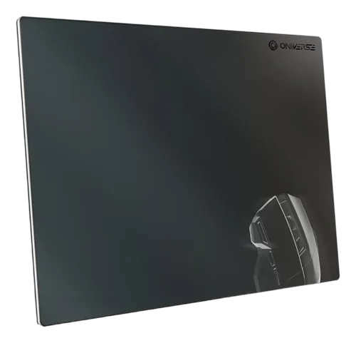 Oniverse Obsidian Logo Tapis en verre - S/Noir