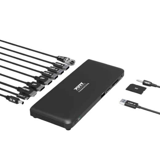 Port Station d'accueil USB-C - 11 ports - 100W - Noir