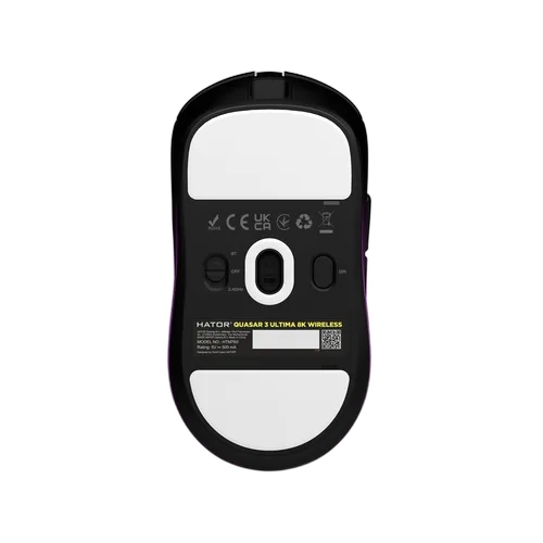 Hator Quasar 3 Ultima - Sans-Fil - RGB - Noir / Violet