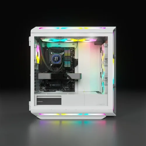 Corsair iCUE 5000T Midi-Tower, RGB, Tempered Glass - weiß