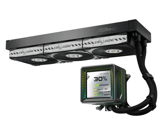 ASRock STEEL LEGEND DARK 360 LCD - 360mm - Noir