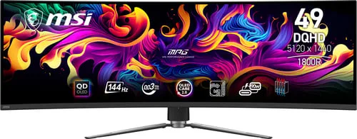MSI MPG 491CQP - 49" CURVE OLED Dual QHD 144Hz 0.03ms HDR Adaptive Sync — vue 1