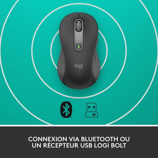 Logitech Signature M650 L Gaucher - Sans-Fil - Graphite