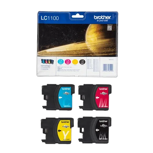 Brother Pack de 4 cartouches LC1100 BK/C/M/Y-Seconde Vie — vue 3