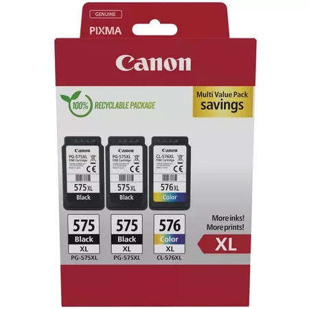 Canon Pack de 3 cartouches - PG-575XLx2/CL-576XL