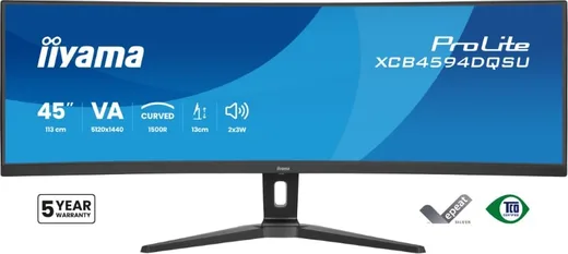 Iiyama XCB4594DQSU-B1 - 45" CURVE DQHD 75Hz VA 2ms HP