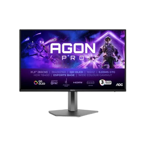 AOC AGON PRO AG326UD - 31.5" QD-OLED 4K 165Hz 0.03ms Pivot Adaptive Sync — vue 1