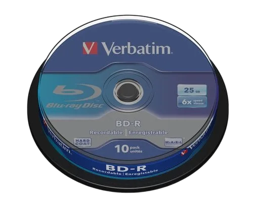 Verbatim BD-R/25GB 6xspd Single Layer Spindle 10p