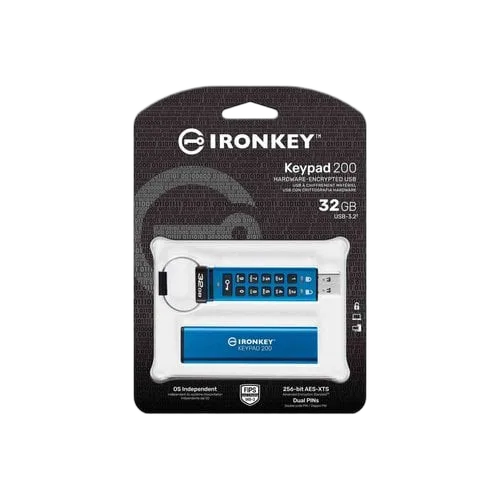 Kingston 32GB IRONKEY KEYPAD 200 AES-256 — vue 3