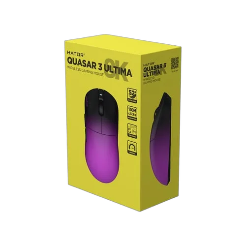 Hator Quasar 3 Ultima - Sans-Fil - RGB - Noir / Violet