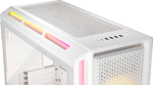 Corsair 5000T LX RGB Blanc - MT/SansAlim/E-ATX