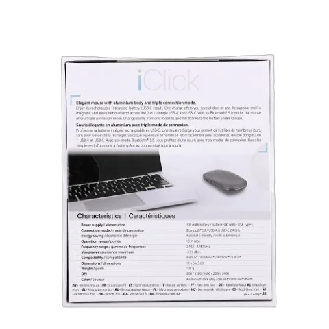 T'nB iClick Triple connect - Sans-Fil - Gris