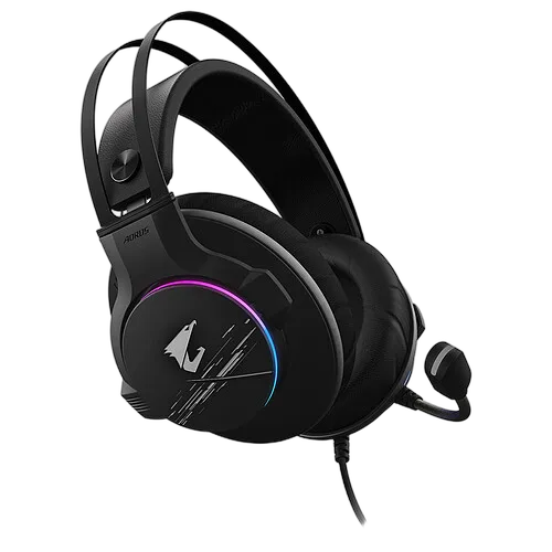 Gigabyte Casque Gamer AORUS H1 7.1 Surround RGB Filaire — vue 3
