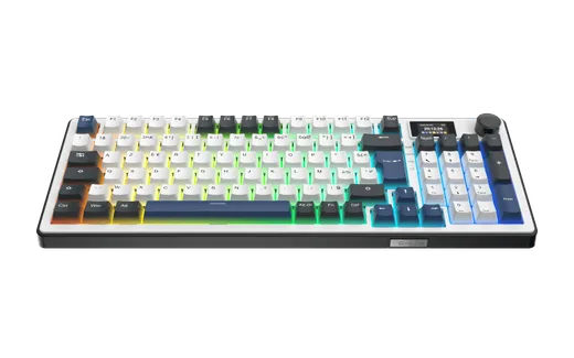 The G-LAB Keyz Elite 450 écran LCD - Mécanique - Sans-Fil - RGB - Blanc/Bleu — vue 7