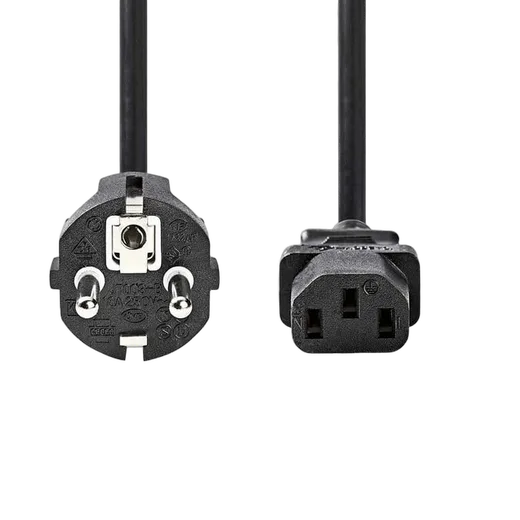 Nedis Câble prise de terre mâle/IEC-320-C13 - 2m - Noir