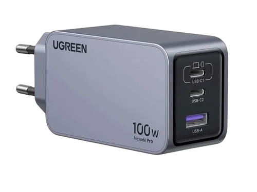 UGREEN Chargeur secteur 100W 3 ports + Câble USB-C - 1,5m