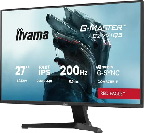 Iiyama G-Master G2771QS-B1 - 27" WQHD 200Hz Fast IPS 0.5ms G-Sync Adaptive Sync
