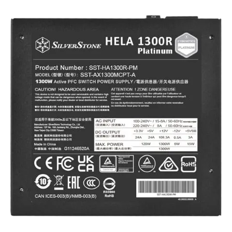 Silverstone ATX 1300W - 80+ Platinum - HELA 1300R — vue 6