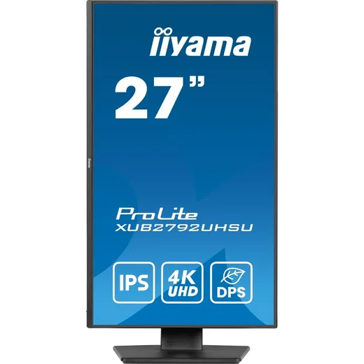 Iiyama PROLITE XUB2792UHSU-B6 - 27" 4K 60Hz IPS 4ms Pivot USB-C HP économie d'énergie dynamique