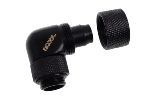 Alphacool Eiszapfen Fitting compression - 13/10mm - 90° rotatif G1/4 - Pack de 4 - Noir