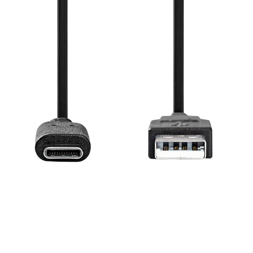 Nedis Câble USB-A vers USB-C mâle/mâle - 60W - 1m - Noir