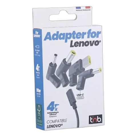 T'nB 4 Embouts chargeurs USB-C vers LENOVO - Noir — vue 2