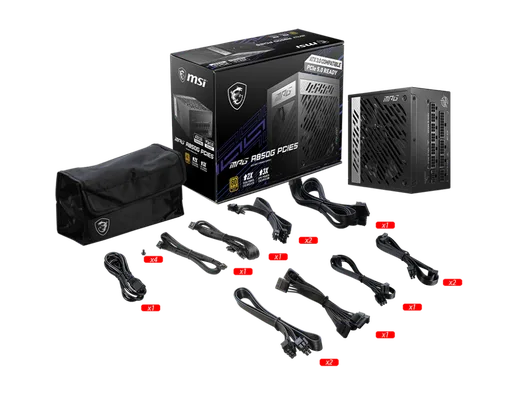 MSI ATX 850W - 80+ Gold - MPG A850GS PCIE5 Noir