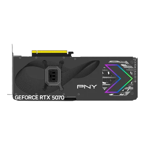 PNY GeForce RTX 5070 12GB ARGB Overclocked Triple Fan DLSS 4 — vue 3